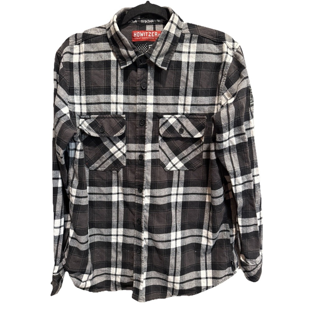 Howitzer Style Men's Flannel Shirt Captain Military Grunt MFG Size large
